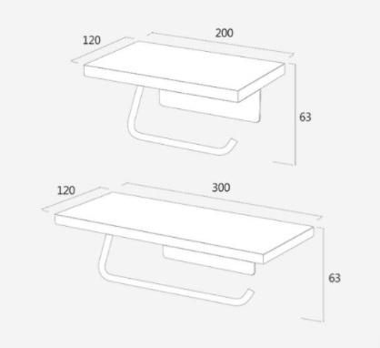 Roll paper marble shelf