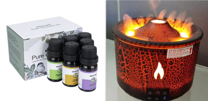 Volcano Aromatherapy  Spray Jellyfish Air Flame Humidifier Diffuser