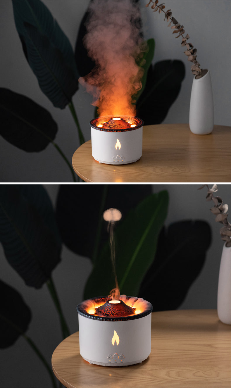 Volcano Aromatherapy  Spray Jellyfish Air Flame Humidifier Diffuser