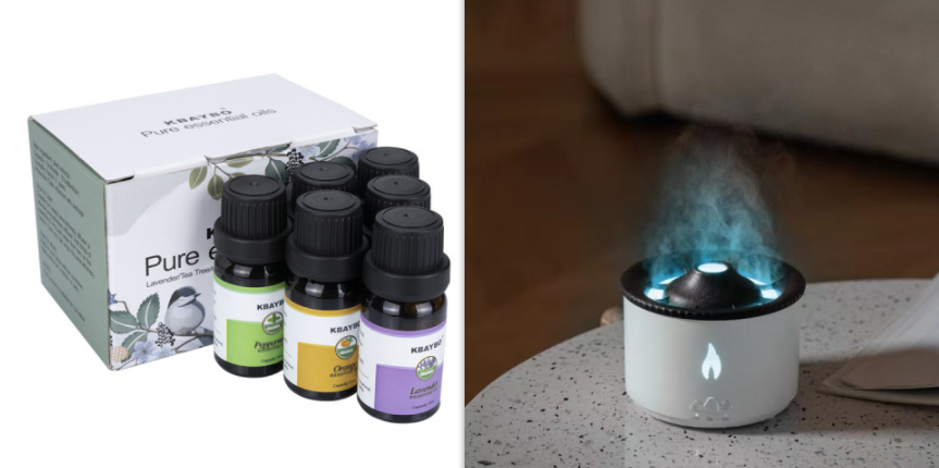 Volcano Aromatherapy  Spray Jellyfish Air Flame Humidifier Diffuser